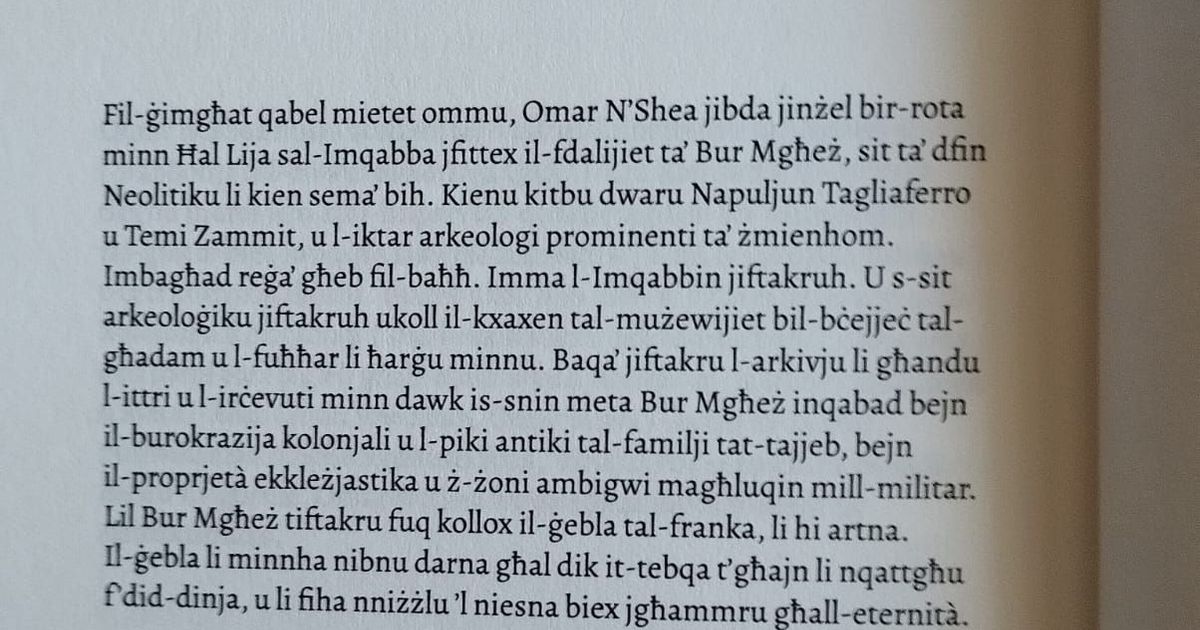 Paġna minn ktieb.